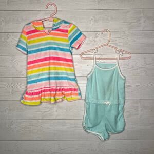 Wonder Nation girls’ French terry swimsuit cover & romper Size 3T